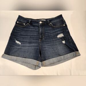Lauren Conrad - Blue Cuffed Denim Shorts - (6)